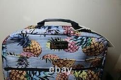 Jessica Simpson Weekender Rolling Carry-On Luggage Travel Bag Pineapple NWT