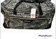 Juicy Couture Rolling Duffle Travel Bag Suitcase Grey Leopard XL $200 NWT