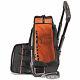 KLEIN TO 600D Polyester Rolling Tool Bag, 24 Pockets, 19x12-1/2, 55452RTB, Black