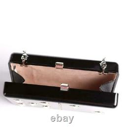 Kate Spade Roll Domino Collection Clutch Crossbody Womens Black Bag + Box
