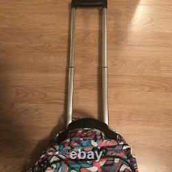Kipling SANAA Wheeled Rolling Lg Backpack Carry On Luggage Bag Wild Melody NWT