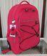 Kipling Sausalito Rolling Wheeled Backpack Luggage Carry on Tote Bag Pink NWT