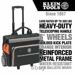 Klein Tools 55452Rtb Rolling Tool Bag, 600D Ballistic Weave, 24 Pockets