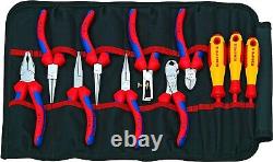 Knipex Tool Roll Bag (11 Piece) 1000V Insulated 8 Pliers 3 Screwdrivers 00 19 41