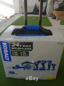 Kobalt 6 Tool Combo Kit 24V Max Brushless-BRAND NEW with rolling bag/cart