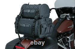 Kuryakyn Momentum Rambler Roll Luggage Rear Passenger Seat Rack Black Bag Harley