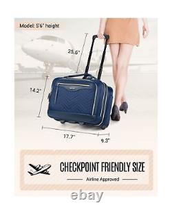 LIGHT FLIGHT Rolling Laptop Bag 17.3 inch Rolling Briefcase for Women Compute