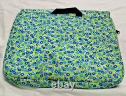 LL Bean floral underseat bag, sewing machine, roller rolling and computer case