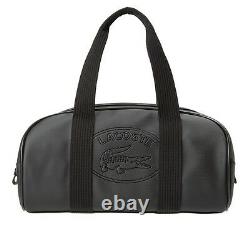 Lacoste Women's New Classic Medium Roll Boston Bag Black NEW