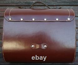 Large Leather Top Case Roll Bag Vespa Primavera 946 LXV GTS GTV Elettrica, Brown