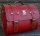 Large Leather Top Case Roll Bag Vespa Primavera 946 LXV GTS GTV Elettrica, Red