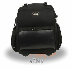Large Textile Roll Away Luggage Sissy Bar Bag with Gun Holster Fits Most Harley's