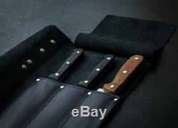 Leather knife case, Chef knife roll, Leather knife roll, Knife bag, Knife holder