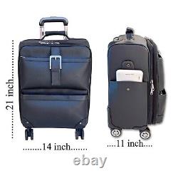 Leather rolling luggage Bag Trolley Bags rolling luggage suitcase On Wheels