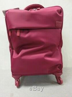 Lipault Original Plume Spinner 55/20 Luggage Carry-On Rolling Bag Amaranth Red