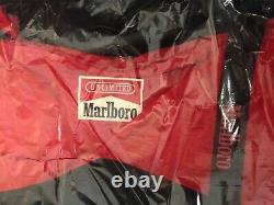 MARLBORO Large Vintage Rolling Wheels Duffle Gear Red Black Bag 36 x 16 x 16