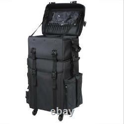 Makeup Case Train Box 2 in 1 Cosmetic Organizer Rolling Luggage Trolley Bag