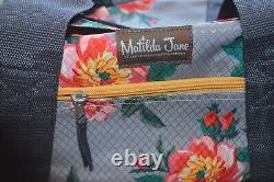 Matilda Jane Keep On Rolling Duffle Bag Gray Floral Luggage