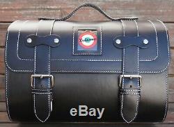 Medium Leather Top Case Roll Bag Vespa Primavera 946 LXV GTS GTV Vintage Black