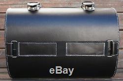 Medium Leather Top Case Roll Bag Vespa Primavera 946 LXV GTS GTV Vintage Black