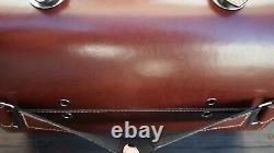 Medium Leather Top Case Roll Bag Vespa Primavera LXV GTS GTV 946 Vintage Brown