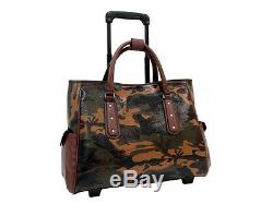 Mellow World Camouflage Rolling Laptop Tote Carry On Luggage Big Camo Bag Travel
