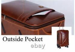 Men Rolling Luggage Cabin Suitcase Spinner Wheeled Business Travel Trolley Bags