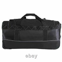 Men's Extra Large 35 Rolling Duffel Bag-A335, One Size Black/Grey
