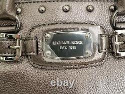 Michael Kors Hamilton Gunmetal Rock & Roll Silver Stud Shoulder Tote Bag? Nwt