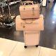 Michael Kors Logo Rolling Travel Trolley Suitcase Carry On Bag-PWDR BLSH+2 BAGS