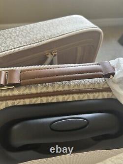 Michael Kors Rolling Travel Suitcase + Large DuffBag + Small Bag- Beige $2275