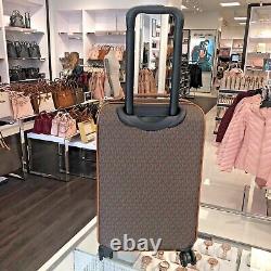 Michael Kors Women Rolling Travel Trolley Suitcase + LARGE WEEKENDER BAG BROWN