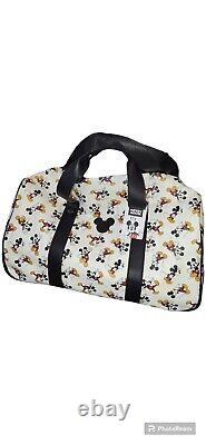 Mickey Mouse Rolling Duffle Bag Luggage Cary On With Trolly Sleeve New