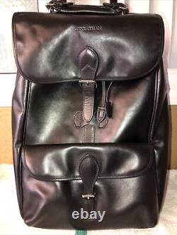 Mulholland Brothers XL Genuine Calfskin Rolling Duffle Carry-On Weekender