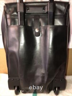 Mulholland Brothers XL Genuine Calfskin Rolling Duffle Carry-On Weekender