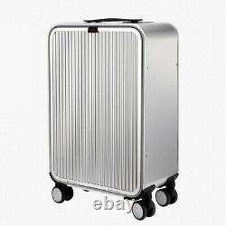 NEW 100% Aluminum Fashion Suitcase Travel Bag Rolling Luggage Wheeled 20/24 Inch