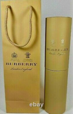 NEW BURBERRY Cashmere Classic Scarf Check Roll Tube Box Gift Bag 100% Authentic