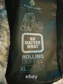NEW Eagle Creek No Matter What Rolling Duffel Bag XL Black Packable 36x15x14