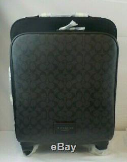 NEW NWT Coach Wheel Along Signature Luggage Rolling Suitcase Carry On Bag 73169