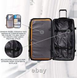 NEW Travelpro Bold Drop Bottom 30 Wheeled Rolling Duffel Bag Olive/Black