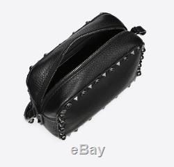 NEW Valentino Garavani Rockstud Rolling Noir Black Shoulder Crossbody Bag $1845