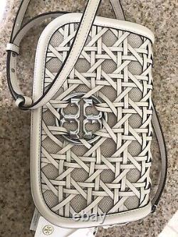 NWT Authentic TORY BURCH Miller Basketweave Clutch Shoulder Bag Convertible