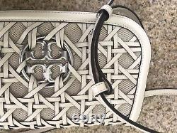 NWT Authentic TORY BURCH Miller Basketweave Clutch Shoulder Bag Convertible