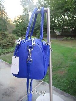 NWT Botkier Large Mercer Cobalt Satchel/ Pebbled Leather/ Double Rolled Handles
