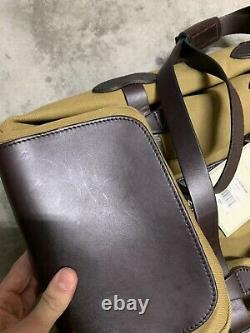 NWT CC FILSON Rugged Twill Rolling Duffle Bag Small Tan Brown Leather