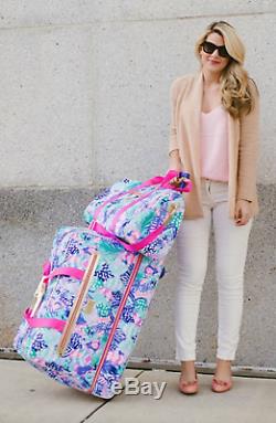 NWT Lilly Pulitzer Rolling Oversized Duffel Bag in Quill Out Luggage