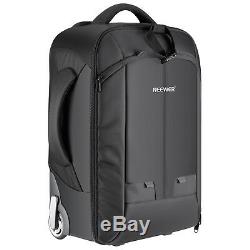 Neewer Black Nylon Convertible Rolling Camera Backpack Case Bag 21.7x13.8x10.2