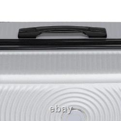 New Kimberly Nested Hardside Luggage Set in Space Silver, 3 Piece TSA Complian
