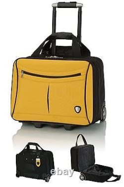 New Lamborghini Yellow and Black Trolley Case, Lamborghini 18.5 Carry On Bag
