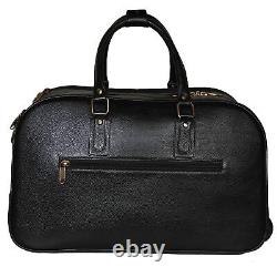 New Leather Luggage travel duffle weekend overnight bag rolling suitcase 20 Inch